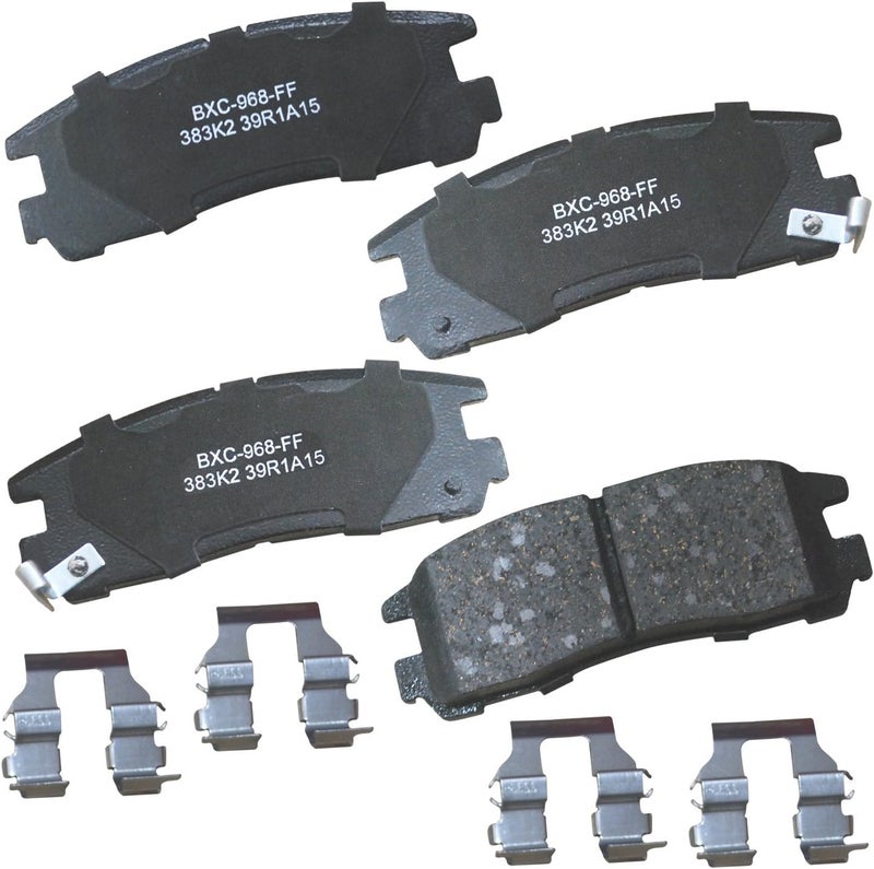 Bendix Premium SBC383K2 Ceramic Rear Brake Pads for Select Models Chrysler Sebring,Dodge,Stealth,Stratus,Eagle Summit,Talon,Vista,Mitsubishi,Diamante,Eclipse,Expo,LRV,Galant,Sigma,Plymouth - Image 1